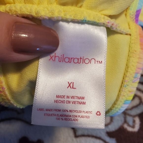 NEW Xhilaration Junior's Ribbed Square Neck Bralette Bikini Top - Picture 11 of 13